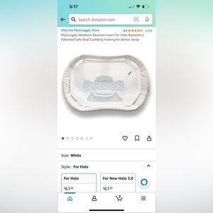 Halo infant bassinet insert barely used